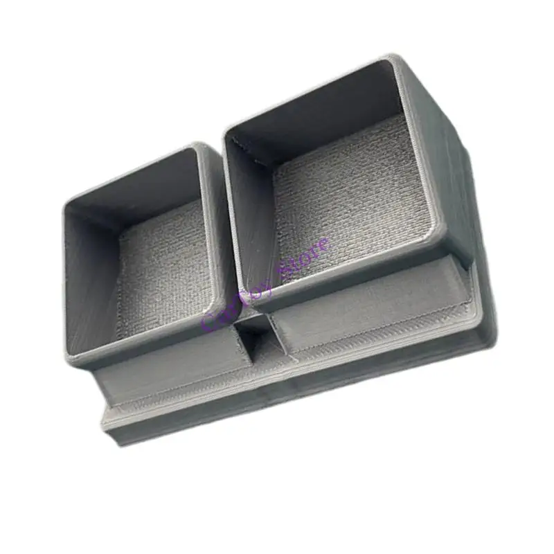 Anti-tip opbergbasis voor het veilig opbergen waterverzachterflessen in modelwerkplekken