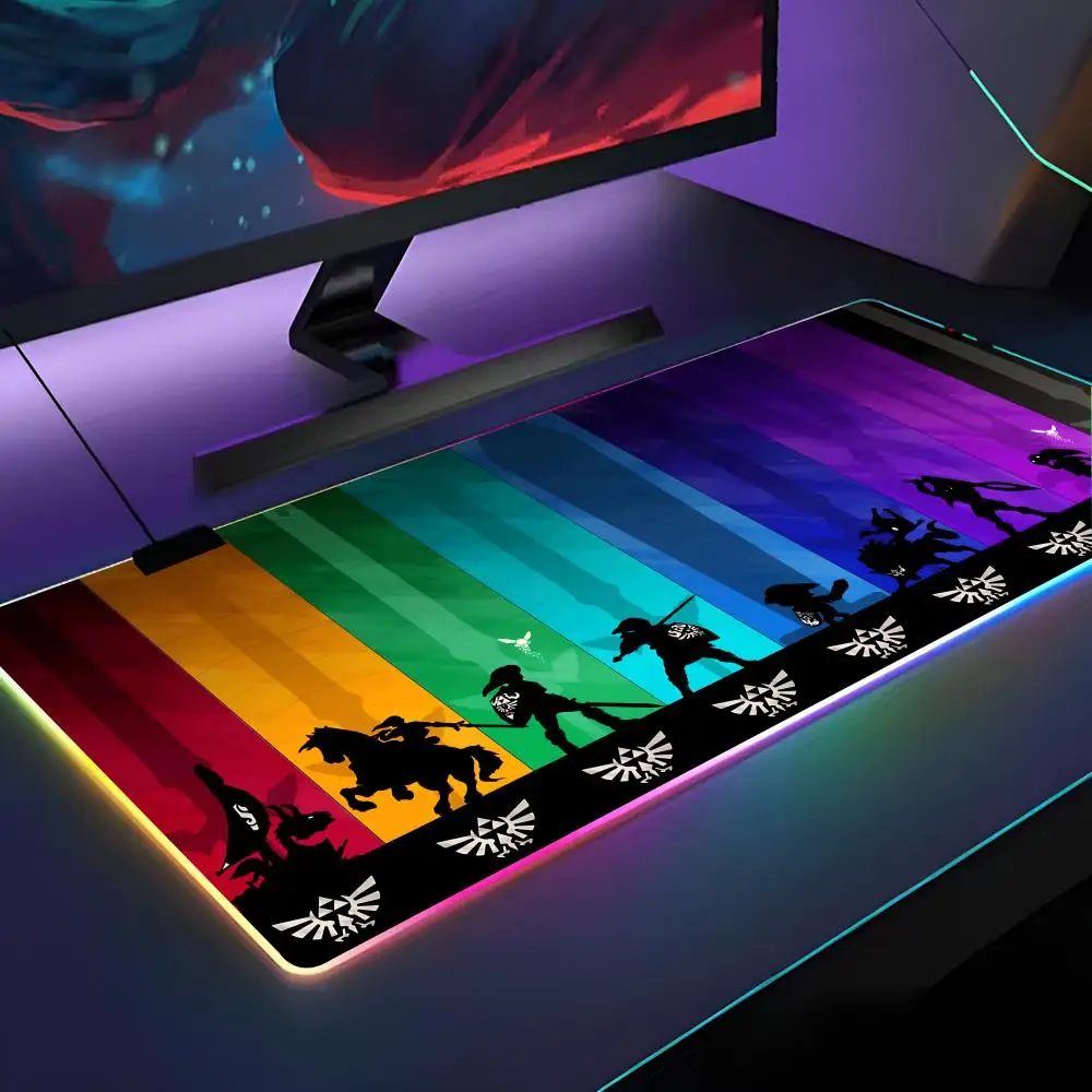 

Game L-Legends Of The Z-Zelda Mouse Pad RGB Backlit Mouse Pad Laptop Mouse Pad Laptop Gamer Computer Desk Gaming Accessories