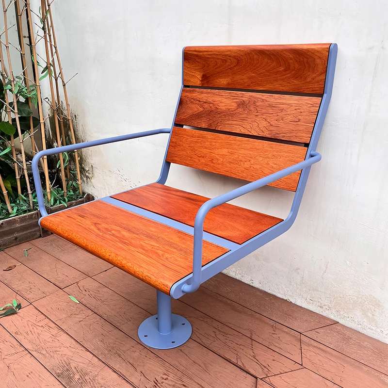 

Outdoor decorative benches with backrests Unique design for gardens, terraces, squares, apartments