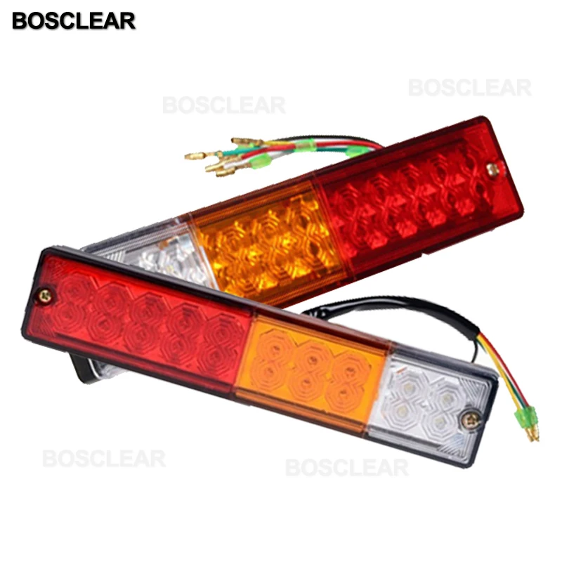 24 leds 12V 24V Waterproof Trailer Truck LED Tail Light Warning Brake Lamp Yacht Car Taillight Reversing Turn Lights for Trailer