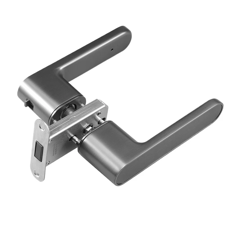 

Modern Black Wooden Door Handle Lock Low Magnetic European Market Zinc Luxury Horizontal Door Handle