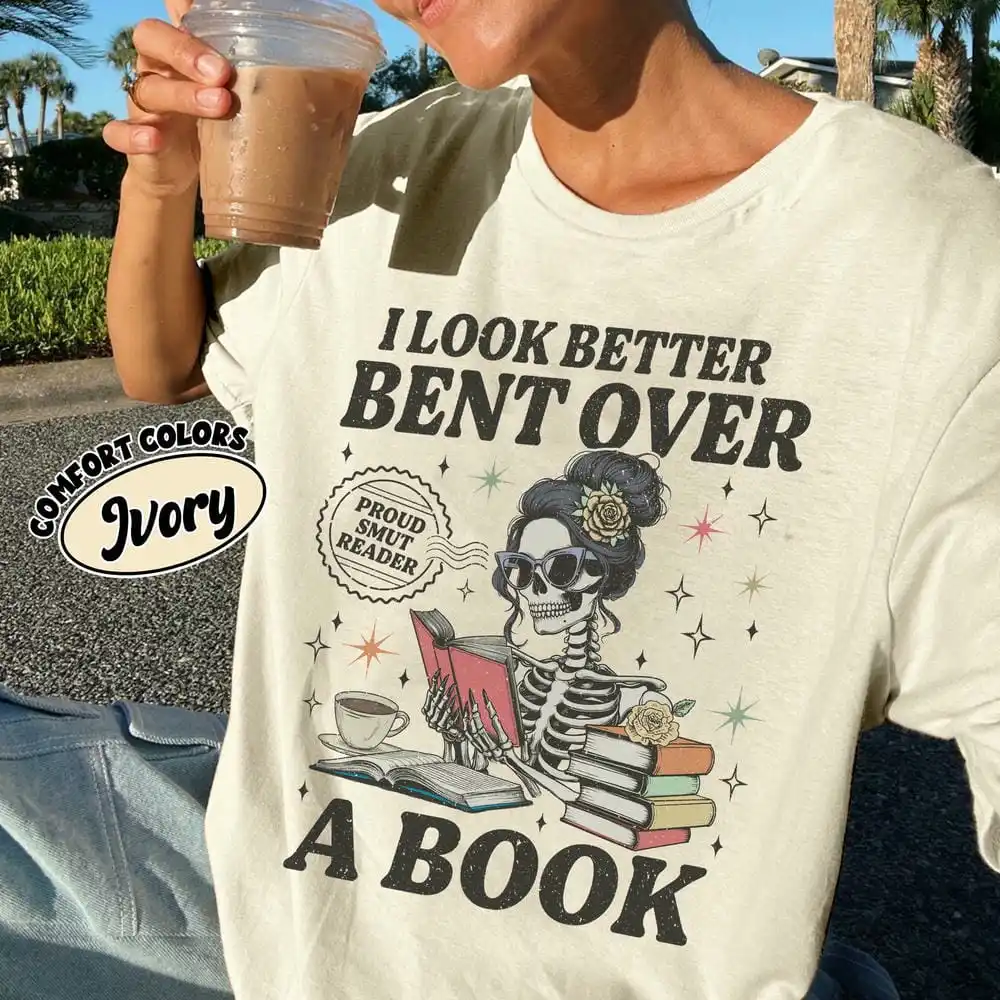 Femmes rétro décontracté lecteur confort unisexe T-Shirt pour Fan fantaisie sombre Romance lecteur livre épicé T-Shirt tenue T-Shirt quotidien Streetwear