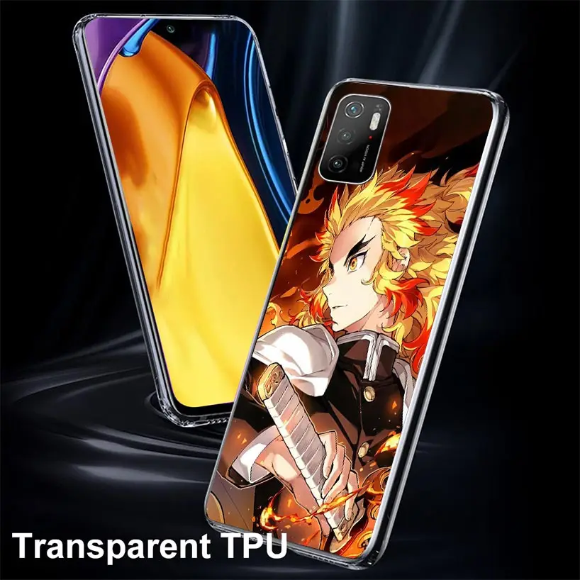 Demon Slayer Rengoku Kyoujurou Case Phone Cover for Xiaomi Mi 11T 12T 10T 9T Pro 11i 12X 13 12 11 10 9 8 Lite 6X 5X A3 A2 Trend