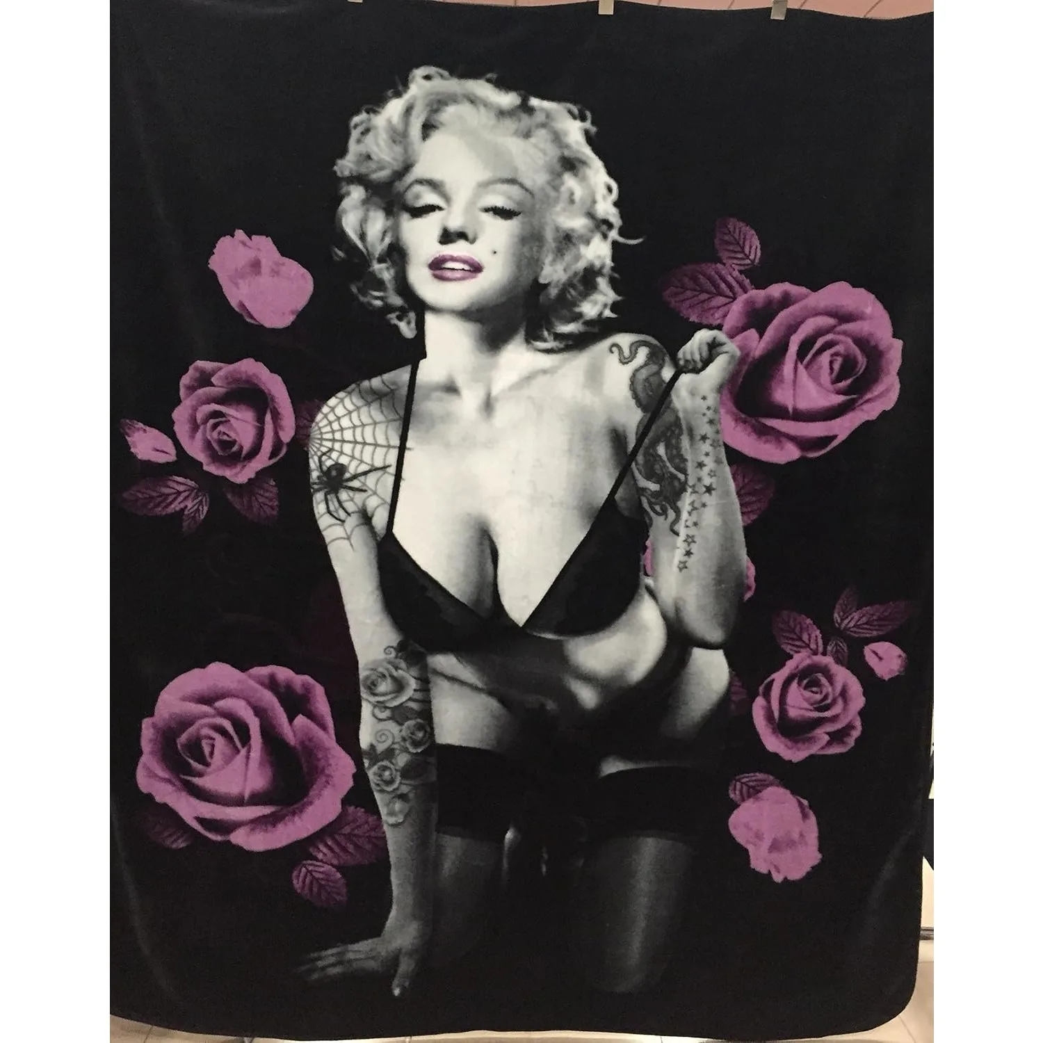 Marilyn Monroe Blanket Throw for Sofa Couch Bed, Fleece Throw Blanket Couch Plush Fuzzy Cozy Soft