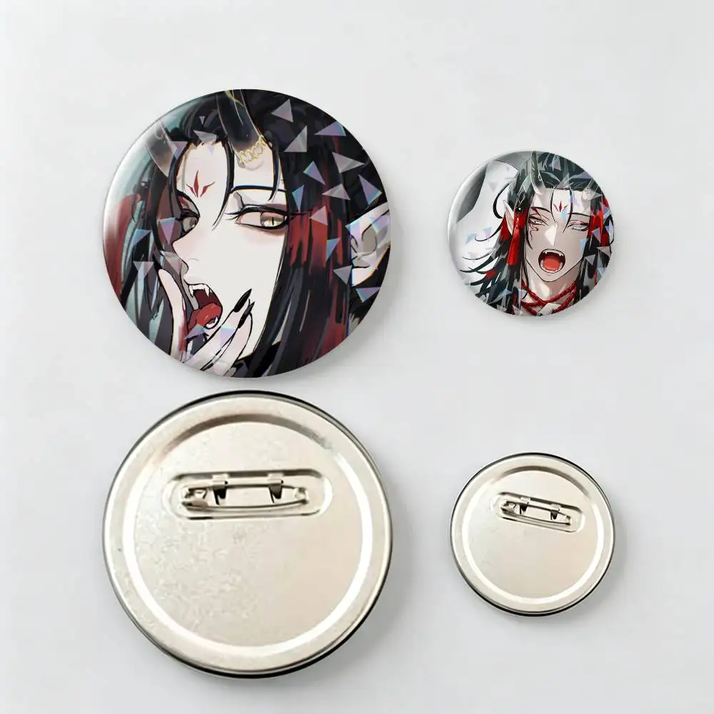 Anime VTuber Vox Akuma-A Brooch Metal Decorative Brooch Pins for Backpack Clothes Jacket Accessories,Souvenir.