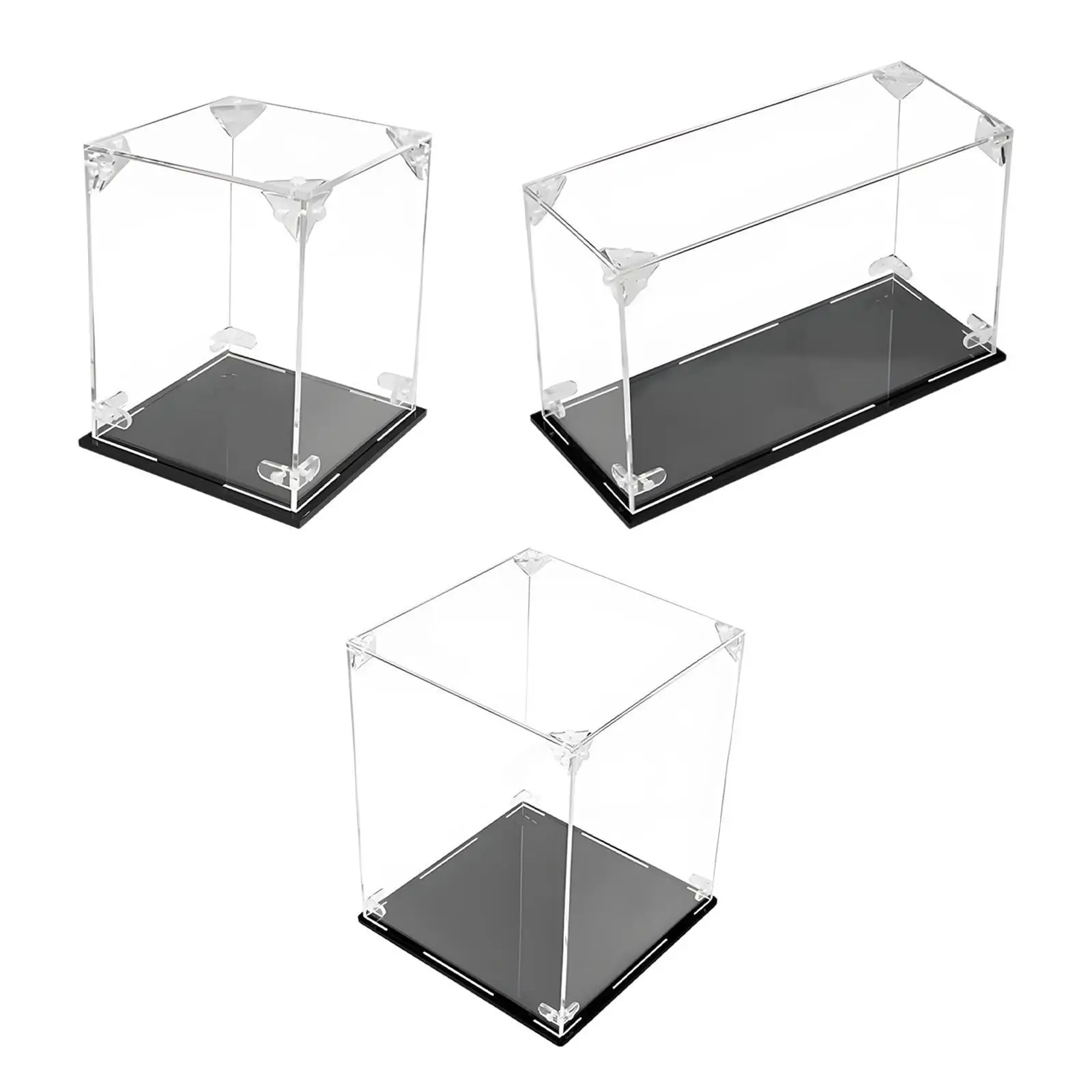 Acrylic Display Case Dustproof Countertop Box Protection Showcase Clear Display Box Storage Organizer for Action Figures Toys