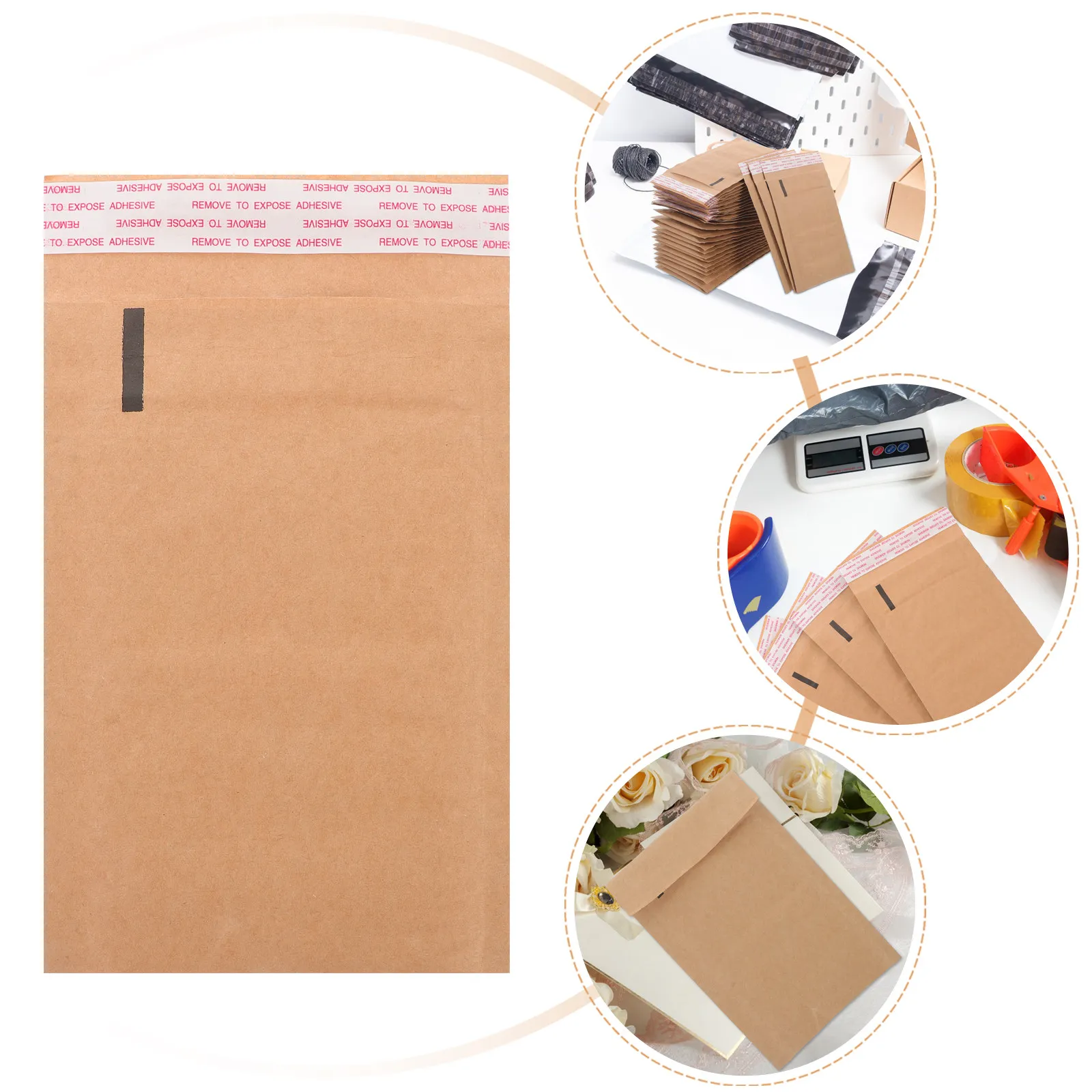 

50 шт. почтовых конвертов из крафт-бумаги с сотовой амортизацией, двухслойные, для упаковки и отправки товаров малого бизнеса