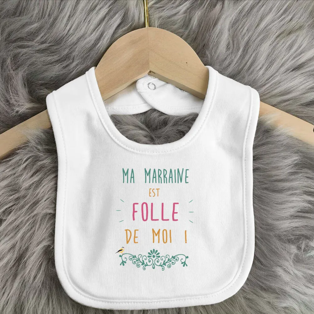 I Have A Crazy Godmother France Cute Baby Outfit Bibs Boys Girls Cotton Bib Print Saliva Towel Infant Outfits Bib Best Gift