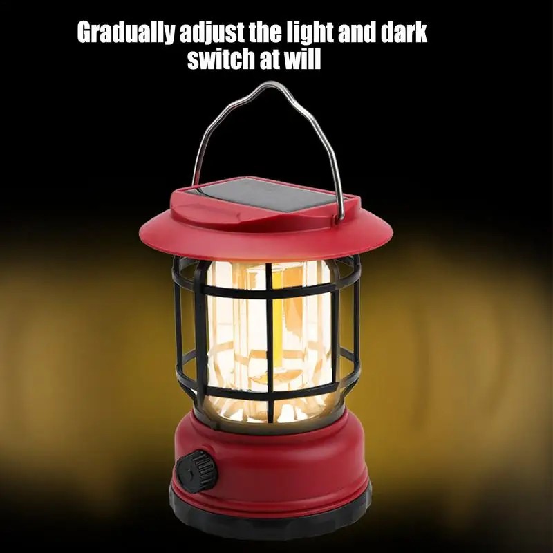 Outdoor Camping Lantern Vintage Camping Lanterns Rechargeable Portable Water Resistant Camping Lantern For Courtyard Outdoor