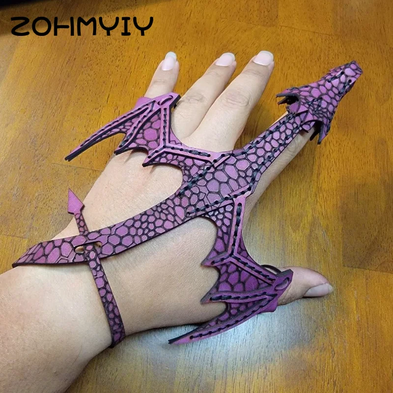 Venta directa de fábrica de pulsera de dragón de mano de cuero