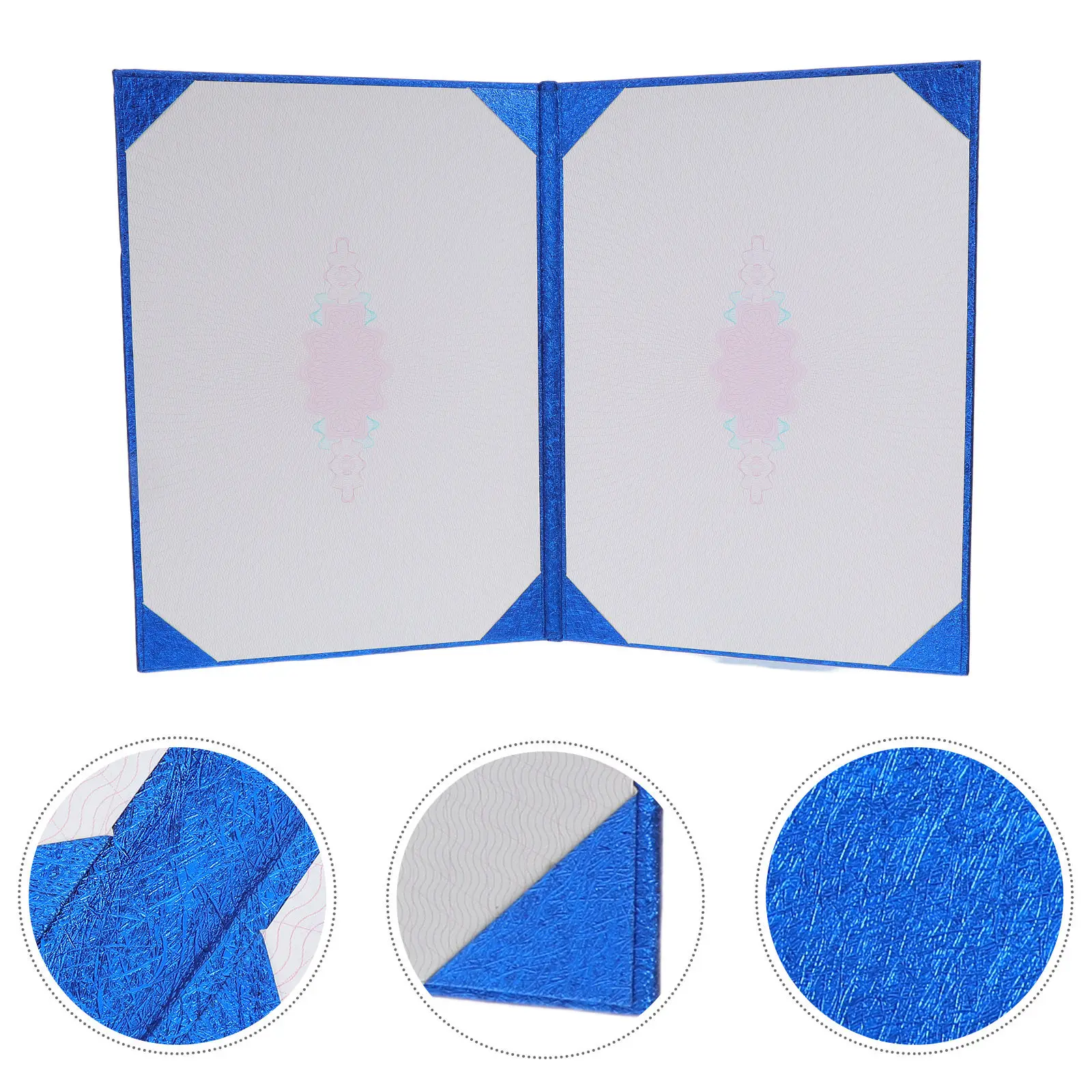 

Элегантная синяя папка-обложка формата А4 для дипломов, сертификатов, наград и свидетельств о рождении