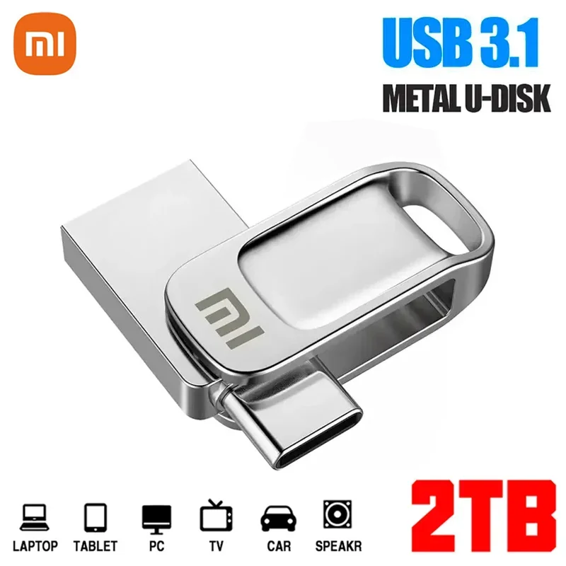 Xiaomi 2TB Usb 3.0 Pendrive wysokiej prędkości metalowe Pendrive 1TB 512GB 256GB dysk Usb wodoodporna Memoria dysk Flash Usb do laptopa