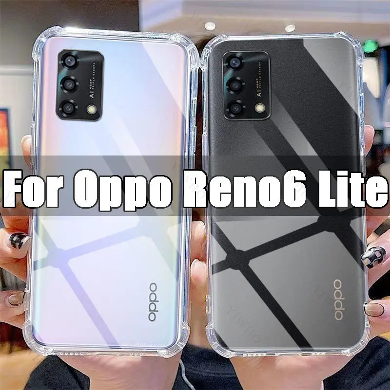 Clear Phone Case for Oppo Reno6 Lite TPU Transparent Case for Oppo Reno 6 Lite 6.43