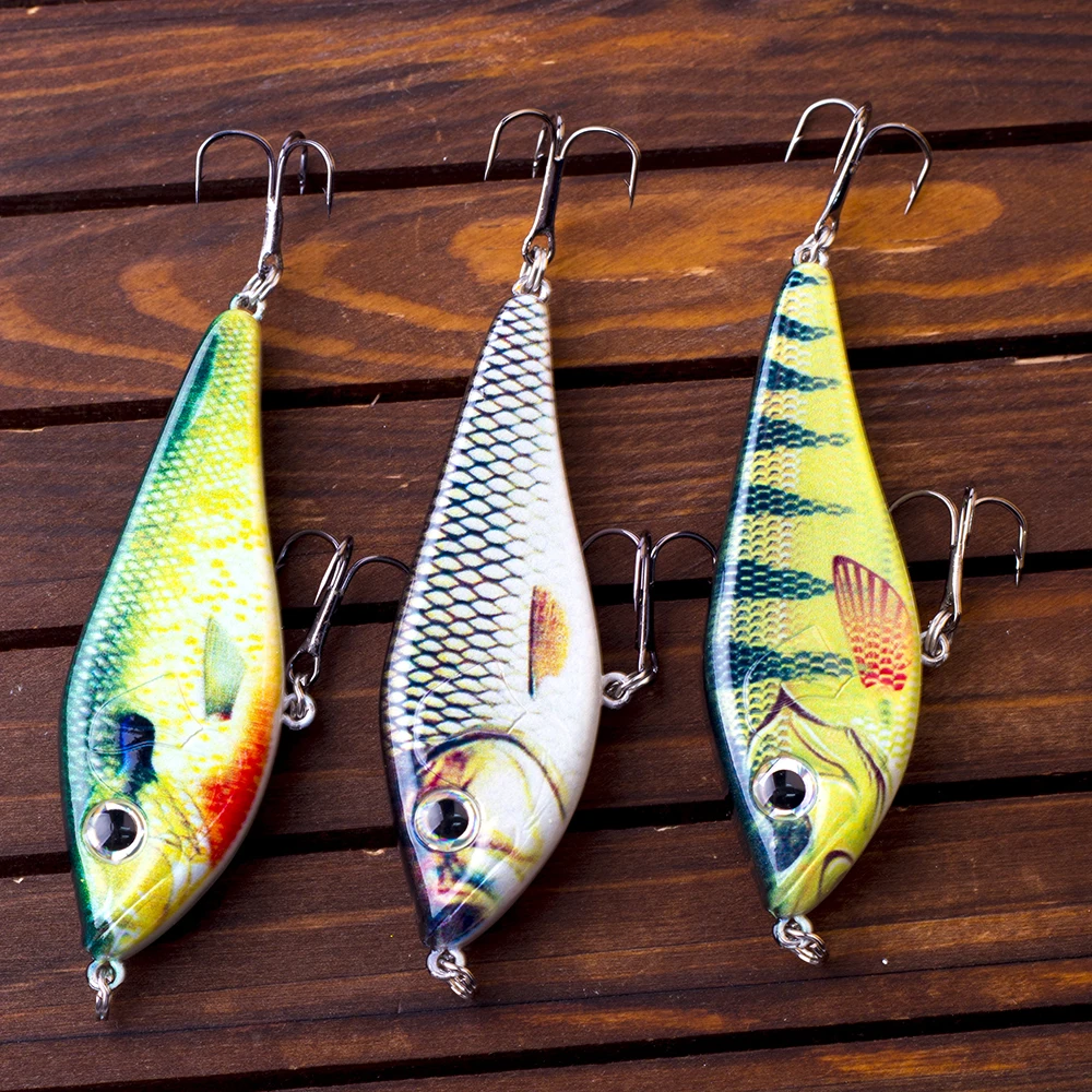 CCLTBA  Jerkbait 5 Types Pike Fishing Lure Glide Jerk Bait Hard Lure Artificial Wobbler Sinking  Jerkbait Muskies Fishing Tackle
