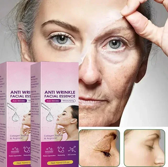 Anti wrinkle essence, anti aging, fade fine lines, lift, tighten, repair, smooth, moisturize, nourish and tighten essence