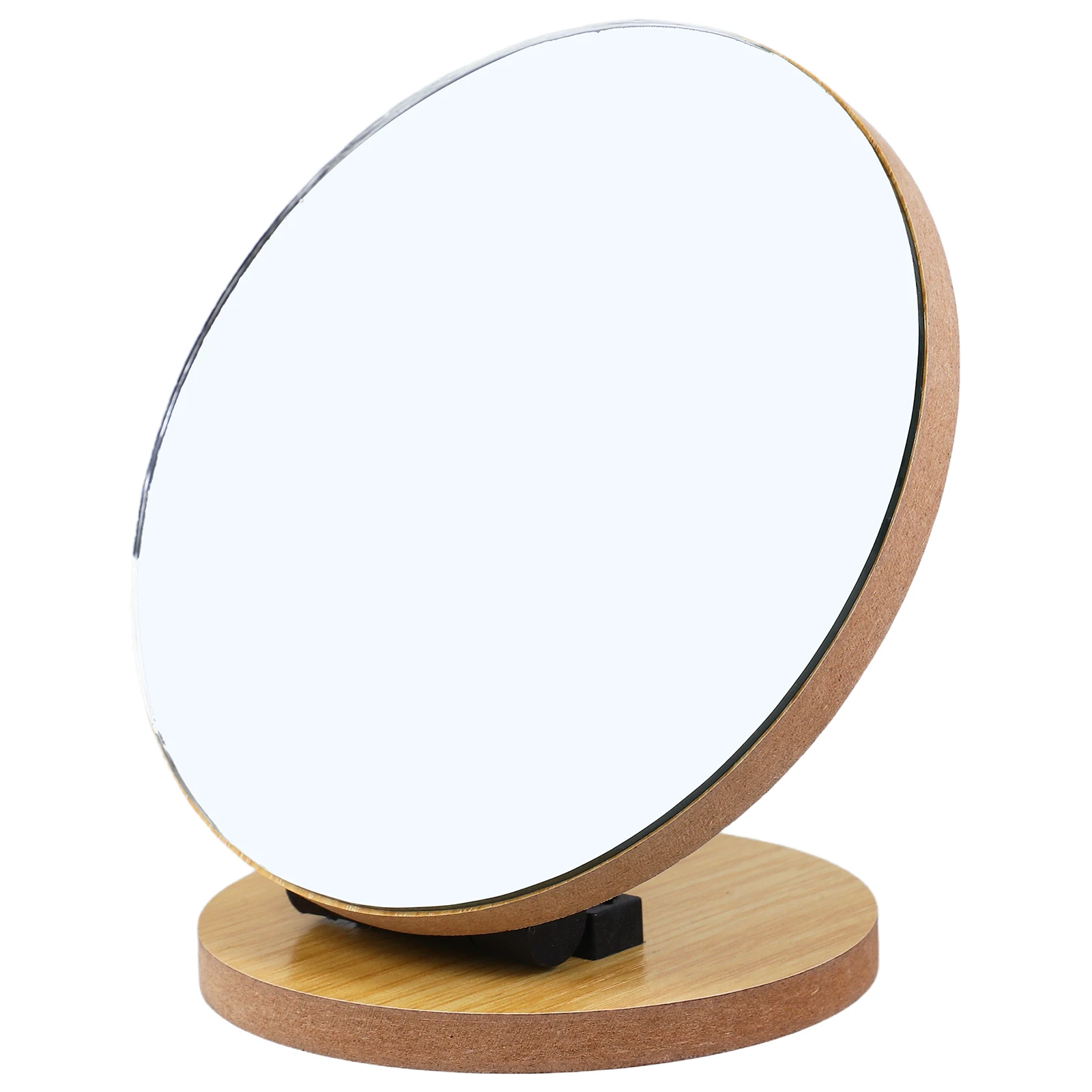 1 Uds. Espejo de maquillaje de madera con estilo, espejo de escritorio plegable para dormitorio, decoración de mesa de baño, accesorio de tocador elegante, regalo