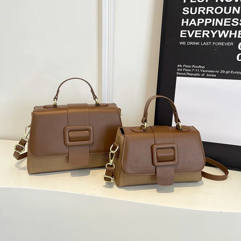 2025 Новая высококачественная женская сумка нишевого дизайна, лоскутная сумка, женская сумка через плечо на одно плечо