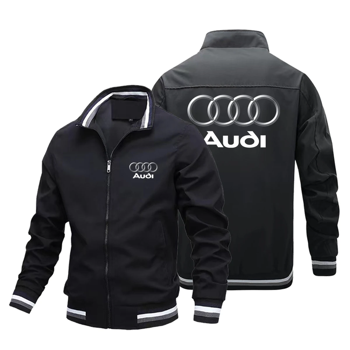 Autumn New Motorcycle Jacket A6 A8 Q5 Q7 RS Automobile Logo Print Jacket Fashion Biker Jacket Racing Uniform Men Car Clothing