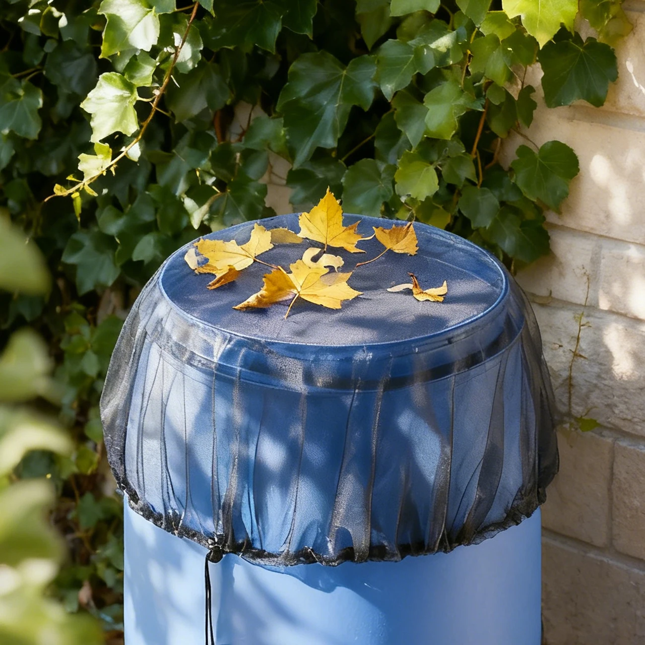 

Rain Barrels Screen Water Bucket Covers,Rainwater Collector Tank Net Cover Rain Water Collection Bucket Netting with Drawstring