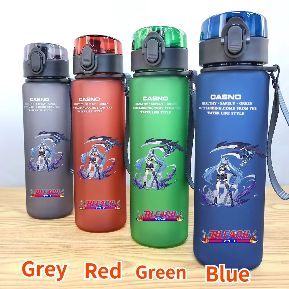 Anime BLEACH Kurosaki Ichigo Black Green Blue and Red Drinking Bottle Portable Sports Cup for Children and Adults Gift