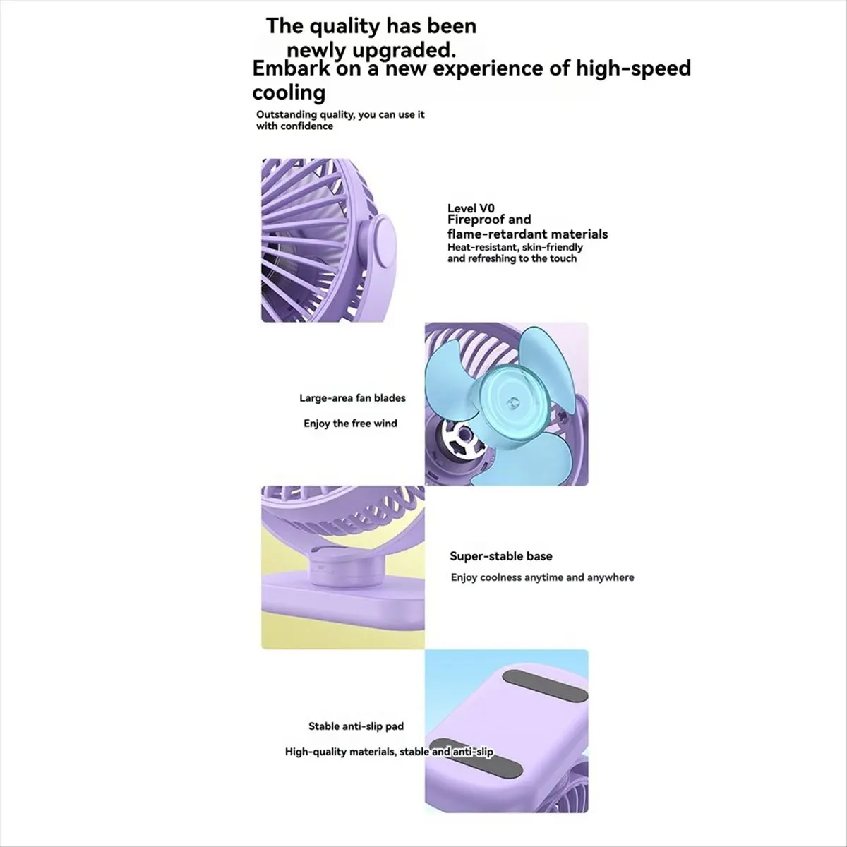 

FSLH Маленький настольный вентилятор Ультра-тихий портативный USB-порт, складной, используемый для офисных столов и общежитий, трехскоростная регулировка A
