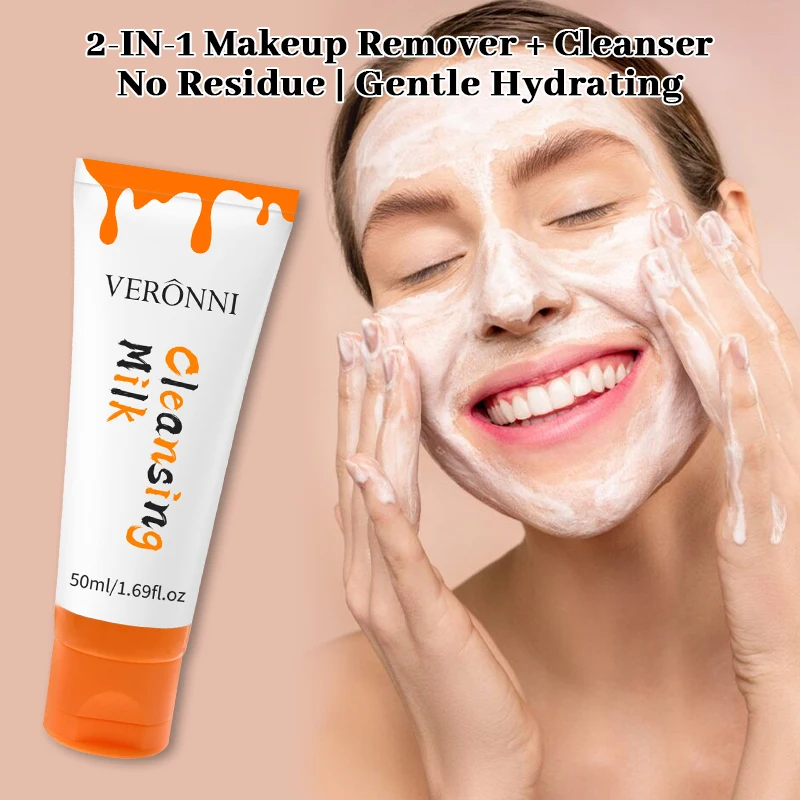2In1 Milk Cleansing Milk Gentle Makeup Remover Non-Irritating Hydrating Cleanser Sensitive Skin Remove Light Makeup Sunscreen