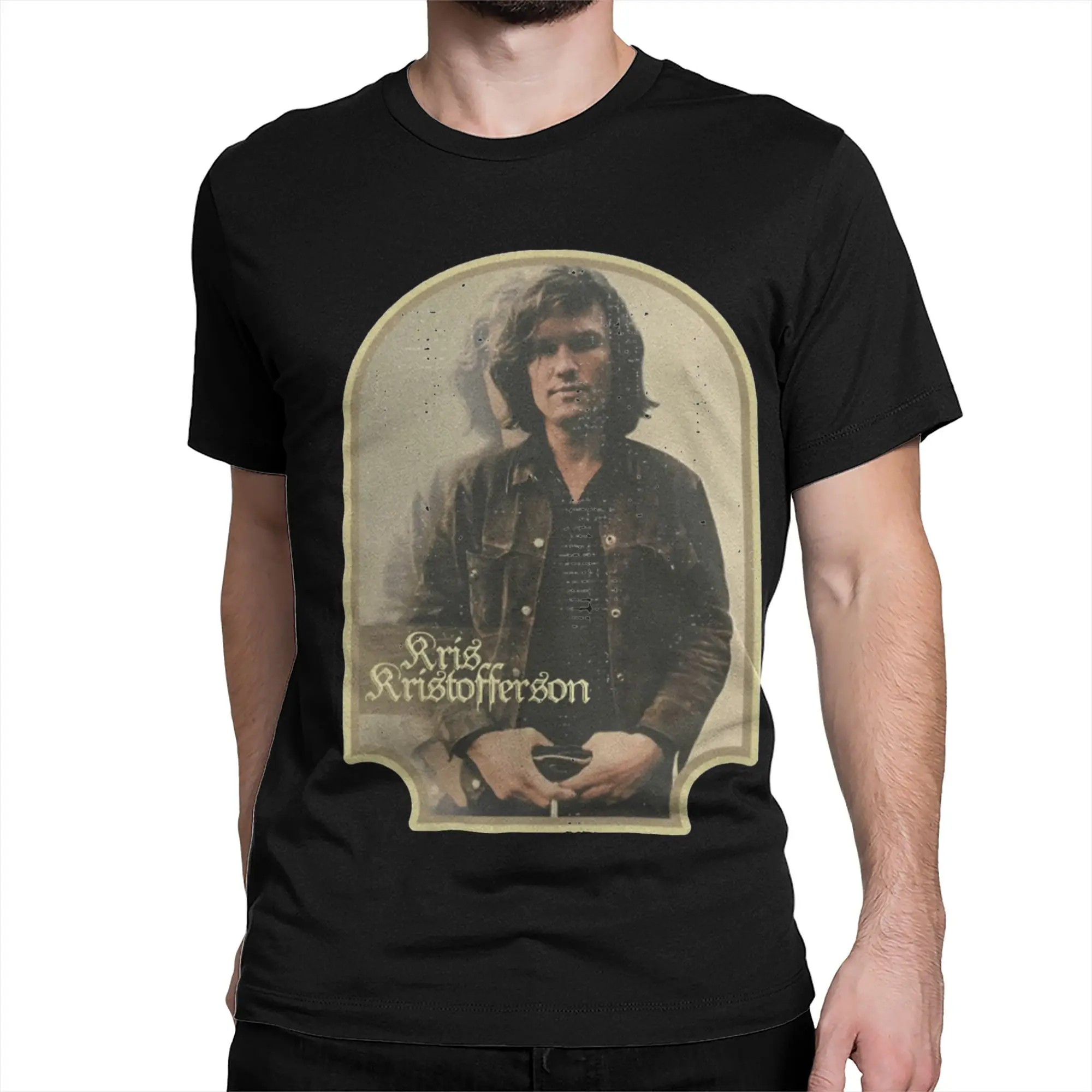 Kris Kristofferson Country Rock Singer Print T Shirts for Men Women Musician Pure Cotton  Tee Shirt Clothing