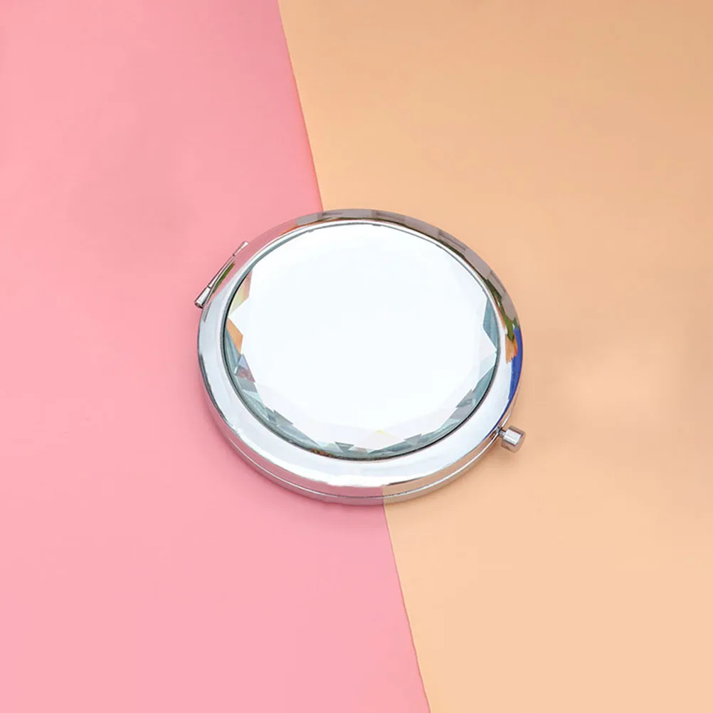 

5 Pcs Delicate Makeup Mirror Metal Compact Mirrors Small Portable Folding Practical Creative Mini