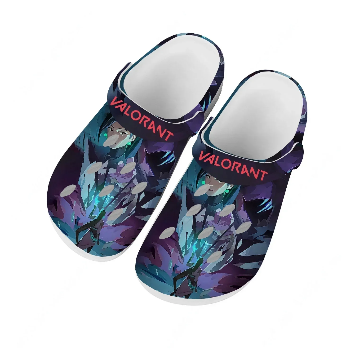 

Водные сандалии Valorant для мужчин и женщин: высококачественные модные шлепанцы для дома и сада, индивидуальные пляжные дышащие тапочки с отверстиями