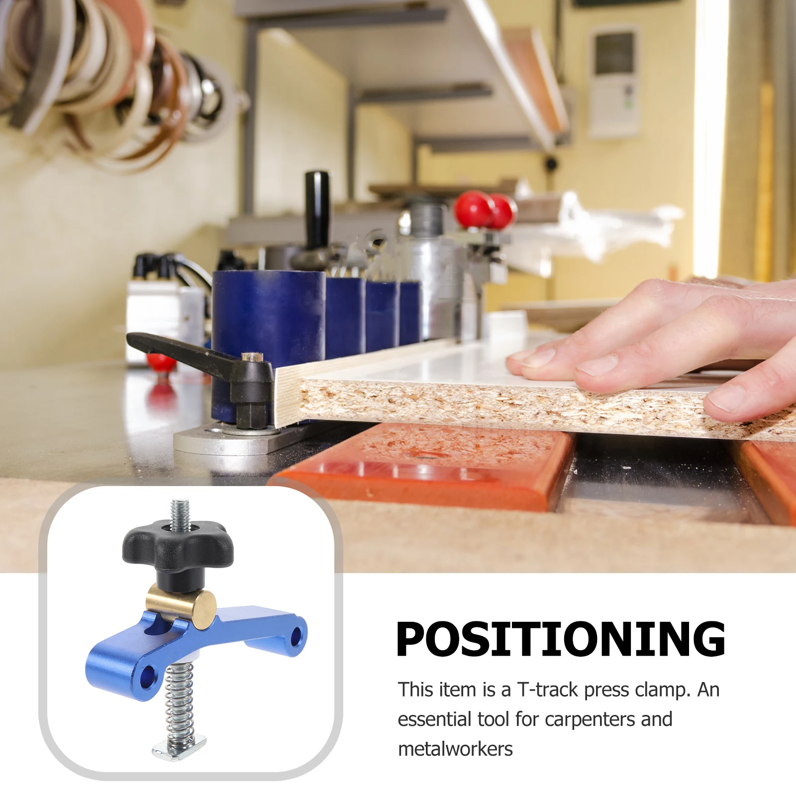 

1pc Woodworking Press Clamp Hold Down T-Track Clamps Wear-Resistant Strong Clamping Force Fixing Plate Router