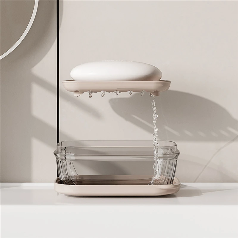Portasapone per doccia bagno viaggio drenante portasapone in bambù contenitore nero scatola di immagazzinaggio sigillata portatile creativo