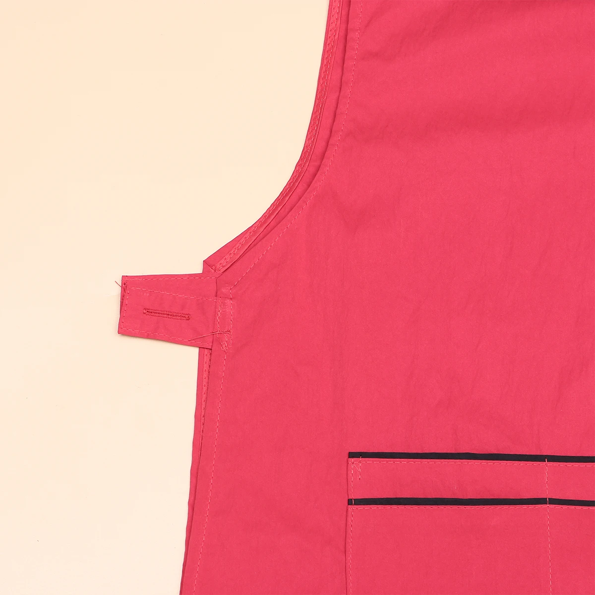 

1pc Beauty Apron Purple Sleeveless Working Pinafore With Pockets Multi-Use Tool Storage Apron For Home