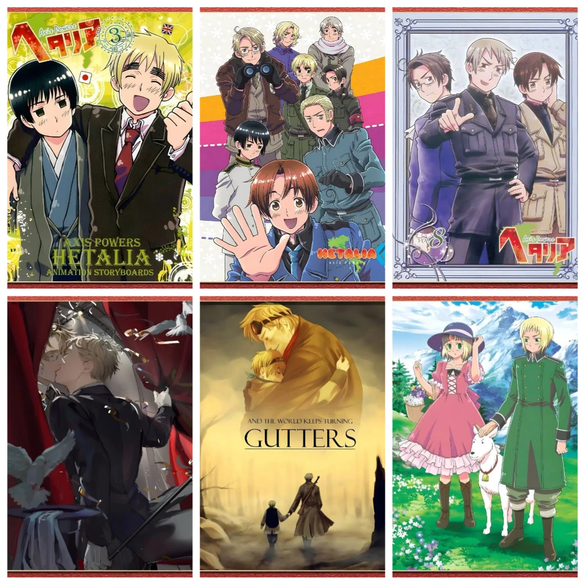 

1000 PCS Puzzles for Adults Anime Cartoon Hetalia Axis, Jigsaw Puzzles Educational Games Colorful Puzzles Gifts Home Decor