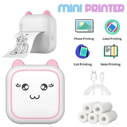 Portable Mini Wireless Photo Printer 200dpi Ink-Free Thermal Printing For Notes Photos Memos Usb Rechargeable For Android IOS