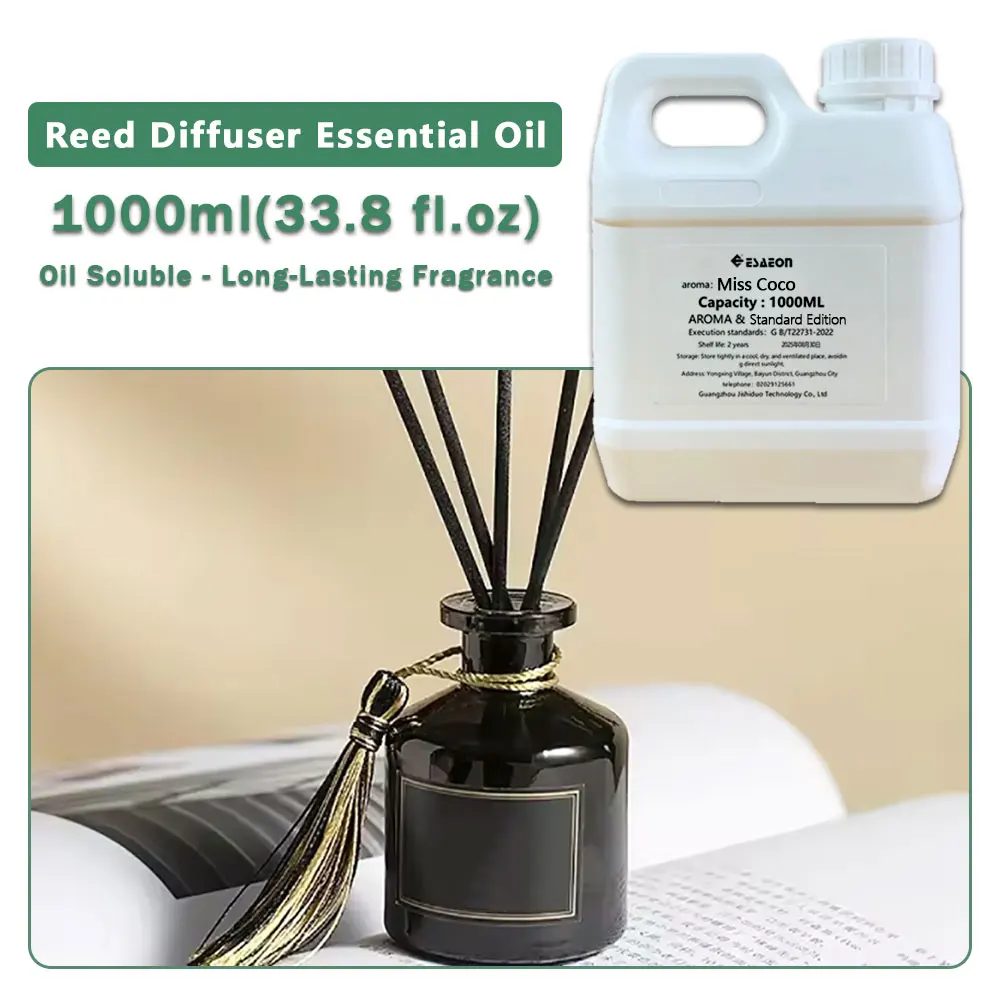 ESAEON Essential Oil - For Reed Diffusers, Flameless Aroma, Rattan Diffuser Replenishes Essence, Miss Coco - 1000ML (33.8 fl.oz)
