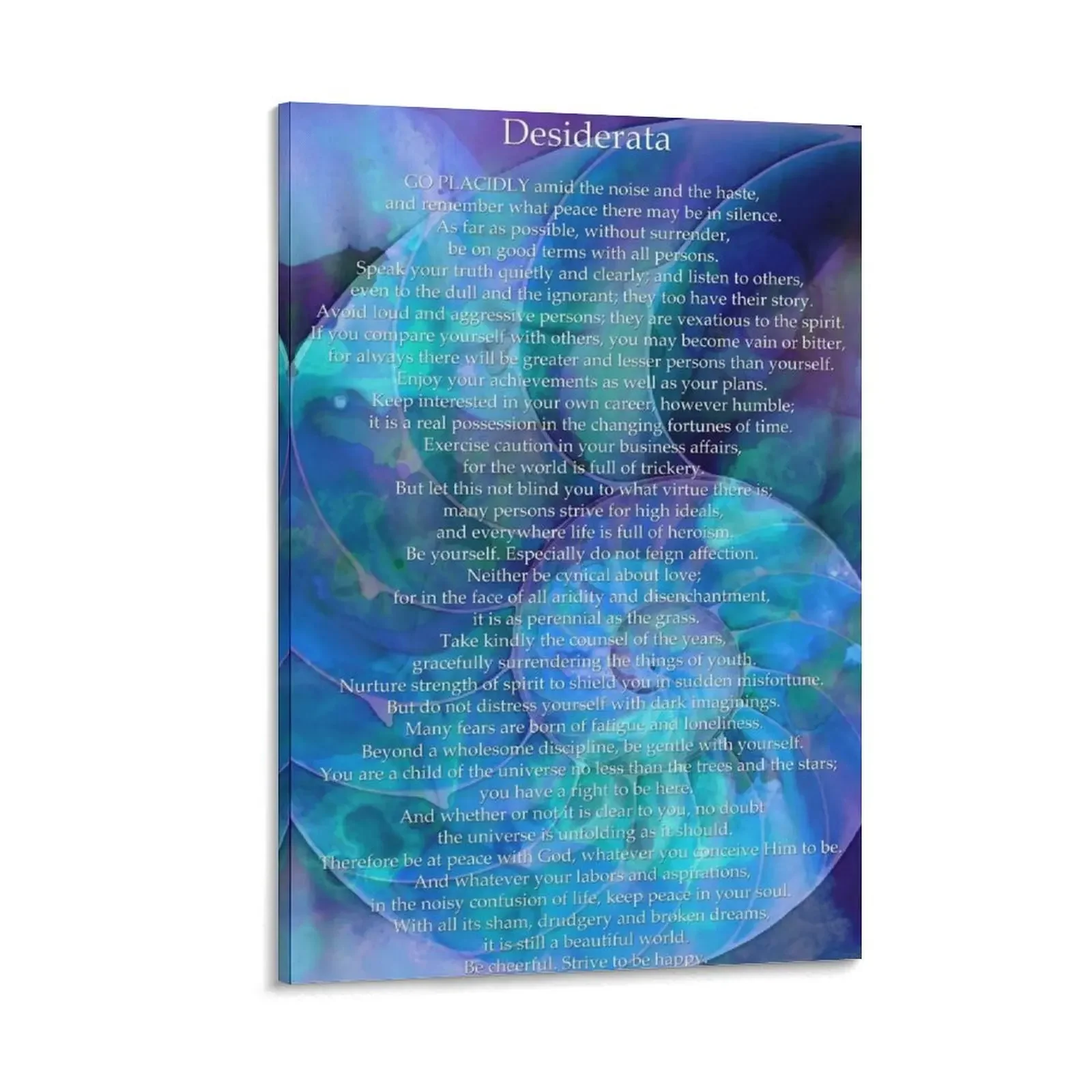 

The Desiderata with Nautilus Shell Art - By Sharon Cummings Canvas Painting Decor for room stickers & posters