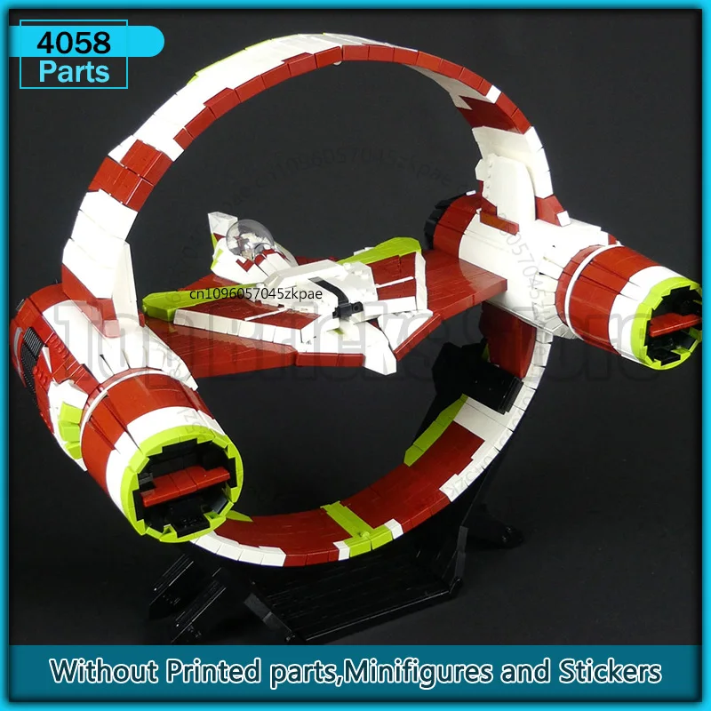 Beroemde film MOC Space Booster Ring met zeester op standaard Technologie Bricks Model DIY Creatieve ideeën Collectie Speelgoed Geschenken