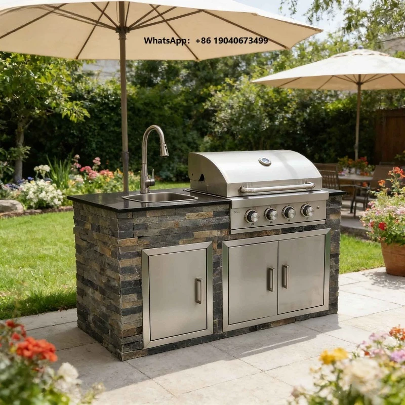 Large-Capacity Premium LuxuriousStainless Steel 304 6 Burners Piezo Ignition Folding Camp Smokeless Indoor FWX