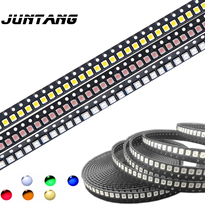 Smd5050 ledチップ,ホワイト/ウォームホワイト/コールドホワイト/レッド/グリーン/ブルー/イエロー,5050smd,60ma,22-24lm,3v,100 w,0.2個