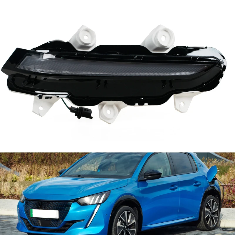 For Peugeot 208 2019 2020 2021 2022 2023 2024 Car Day Light Front LED DRL Daytime Running Lights Lamps 9824241280 9824241480