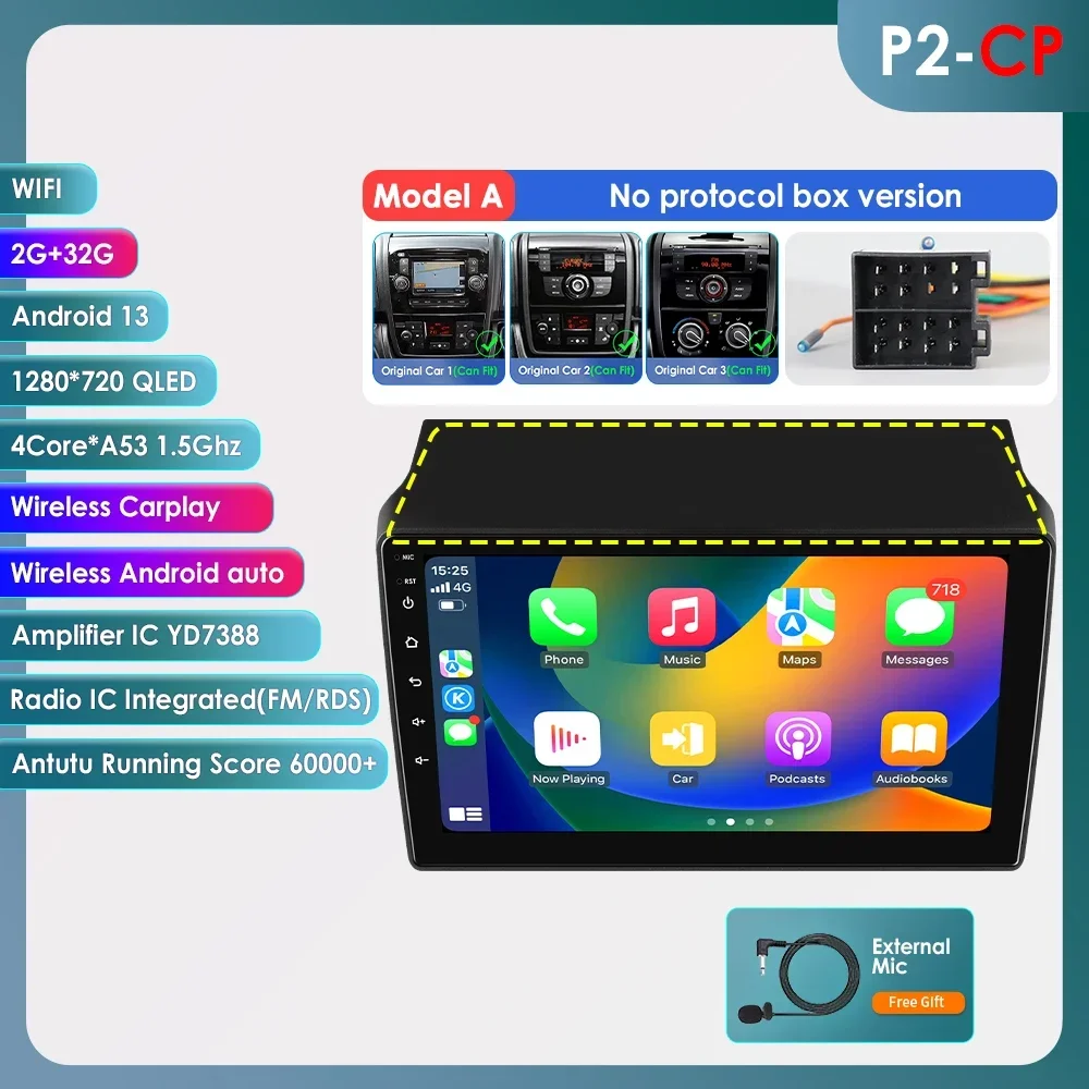 OSSURET 6115 Android autoradio voor Fiat Ducato 3 Citroen Jumper 2 Peugeot Boxer 2 2016-2022 Carplay multimediaspeler GPS