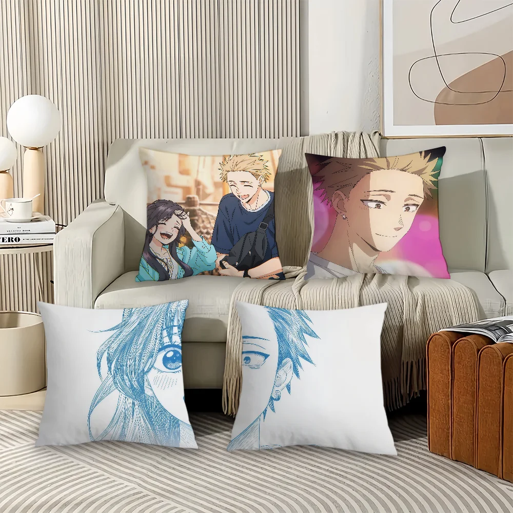 

Аниме «Ароматный цветок цветет» с красивой наволочкой, офисные подушки, подходящие для дивана, автомобиля, спальни, декоративная подушка