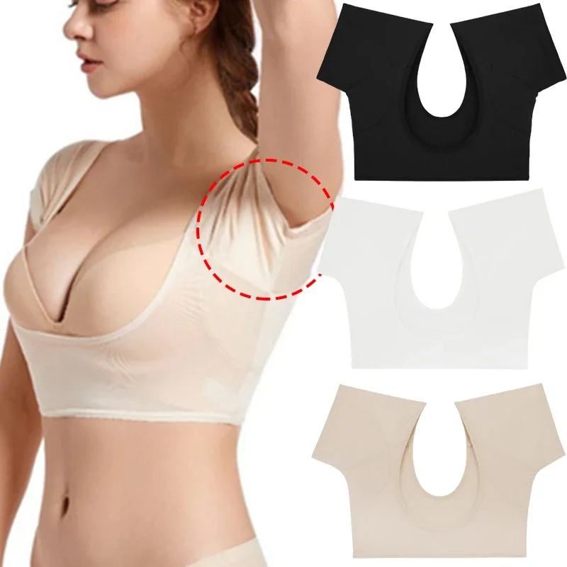 T-shirt Shape Sweat Pads Washable Armpit Sweat Pads Reusable Underarm Perfume Absorbent Guards Shield Deodorant for Women Girls