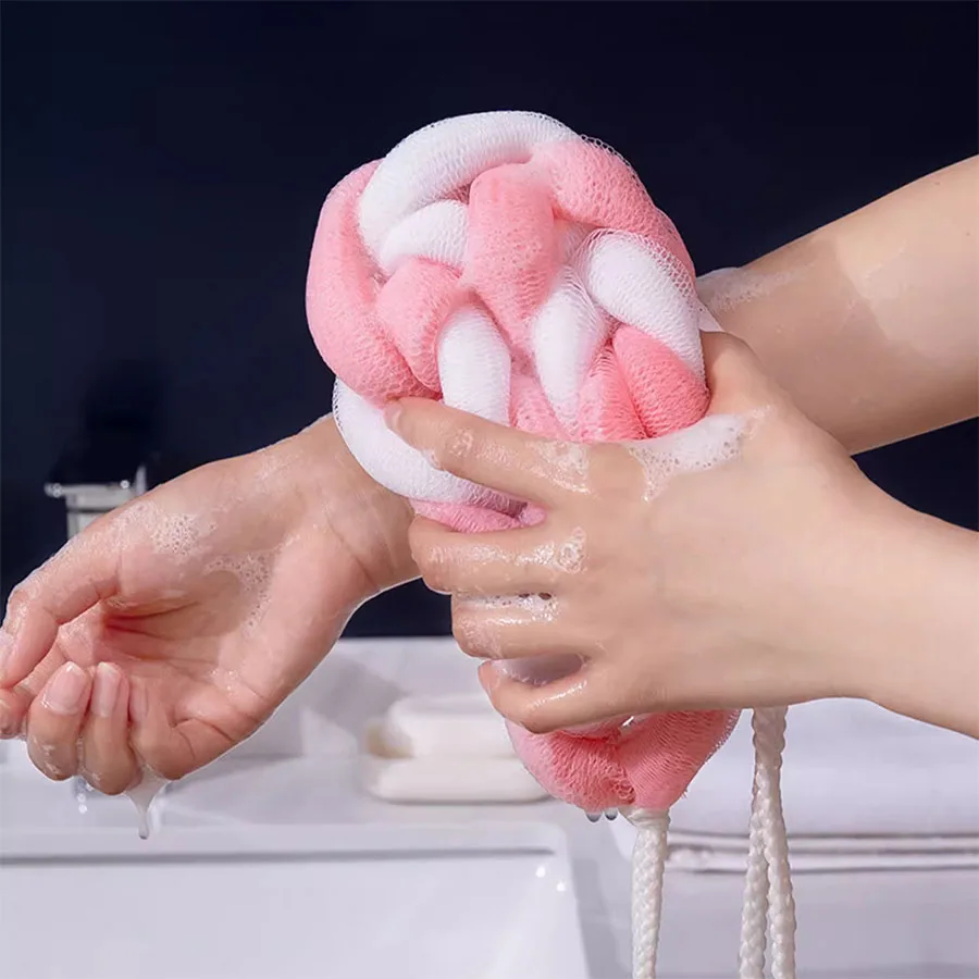 Large Size Bath Loofah Remove Mud Sponge Cute Rubbing Towel Foaming Wash Shower Super Soft Flower Bath Ball Mesh Sponge