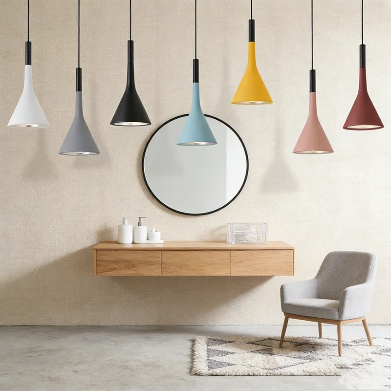 

Современный светодиодный подвесной светильник черно-белого цвета E27, стол для спальни, столовой, подвесной светильник, абажур, домашний шкаф, подходит для