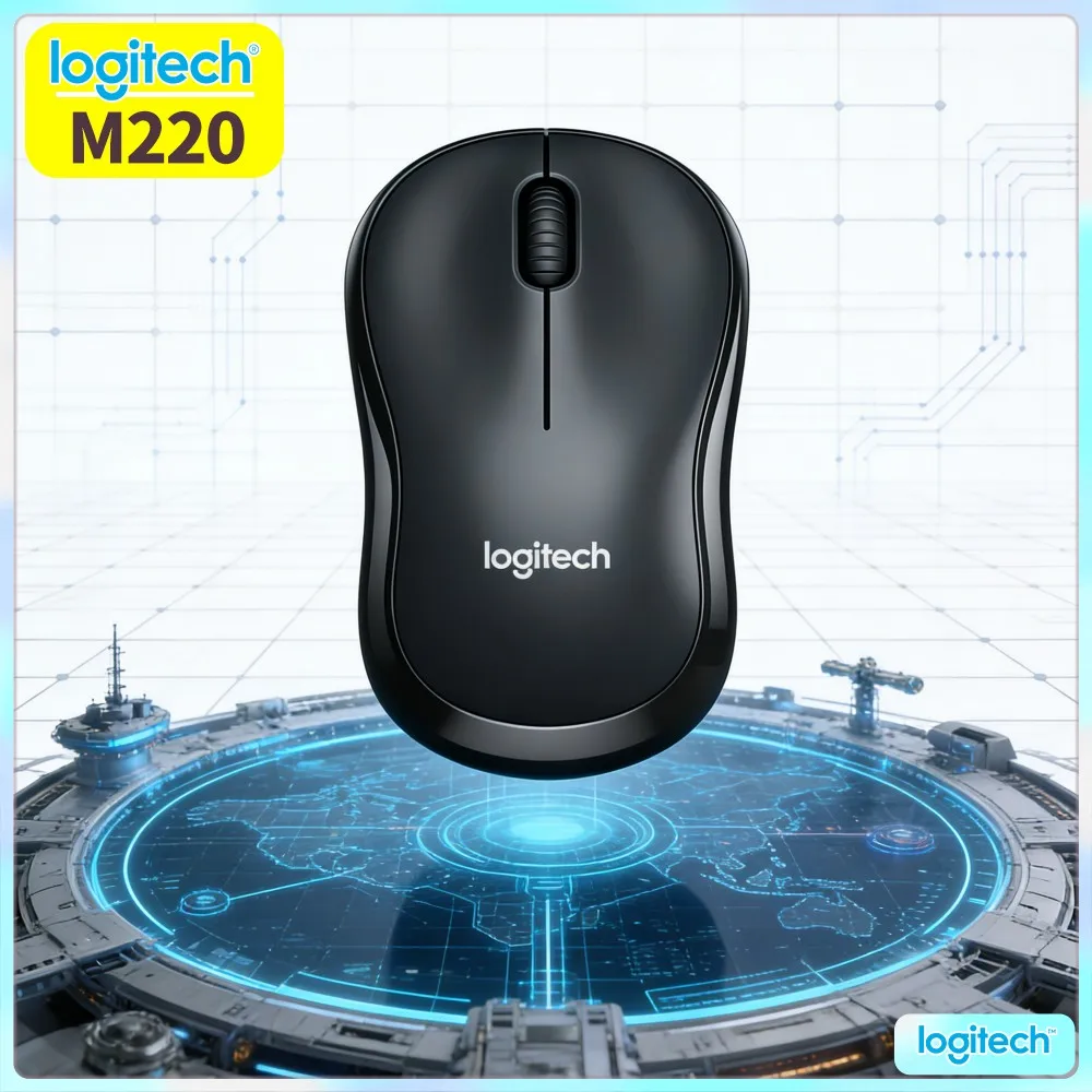 Logitech M220 Noiseless Wireless Mouse 10M Working Distance Lightweight Body For Windows Notebook Desktop Home Office Mac PC