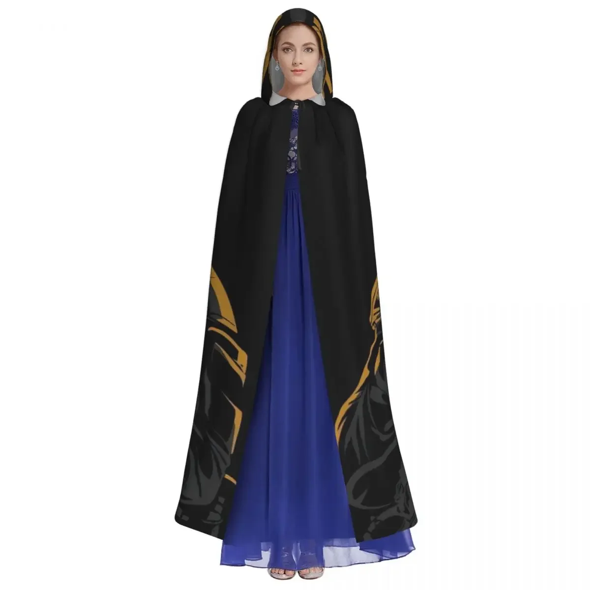 Kunst Kapuze Umhang Halloween Party Cosplay Frau Männer Erwachsene lange Hexerei Robe Kapuze
