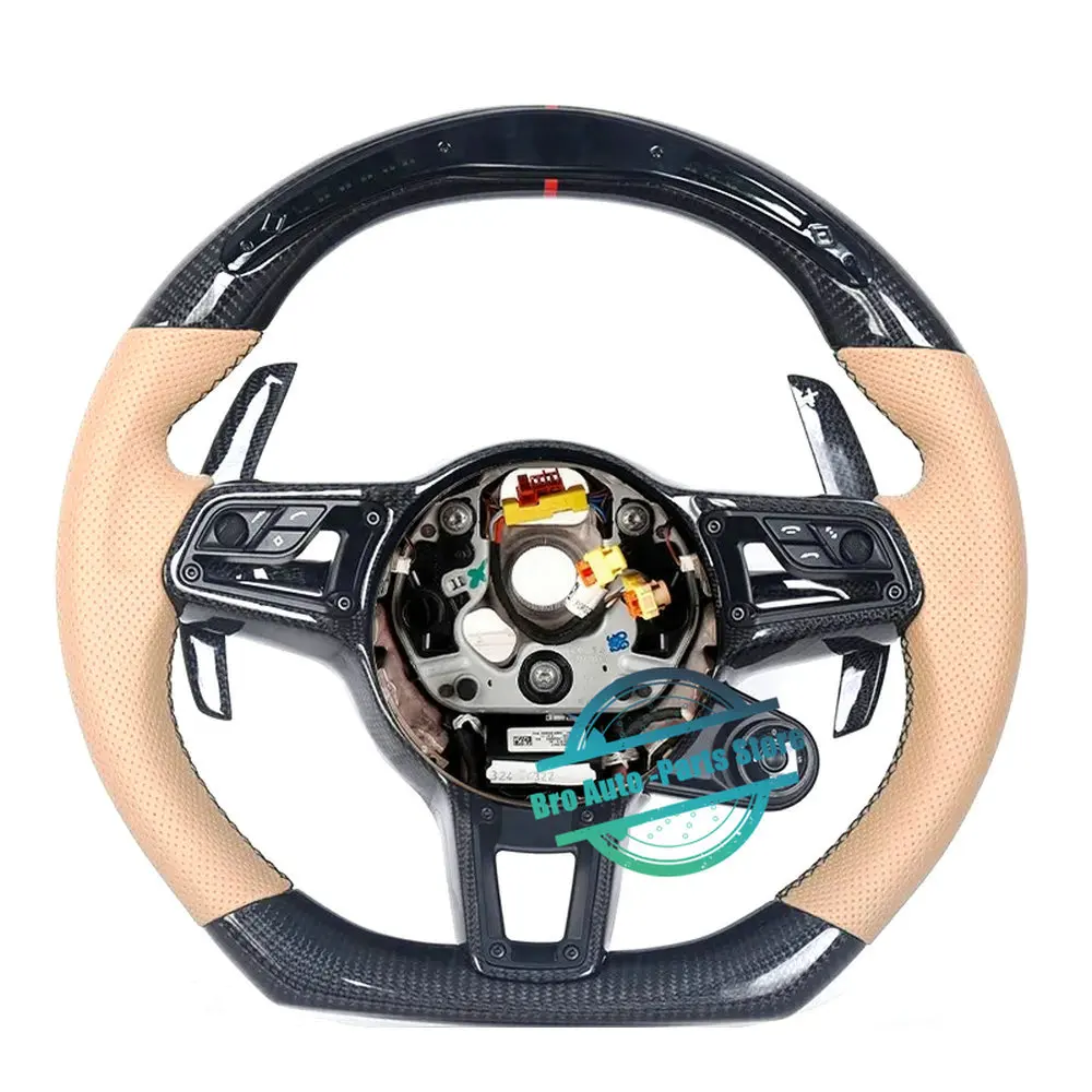 

Suitable For Porsche LED Carbon Fiber Steering Wheel Assembly With Driving Mode