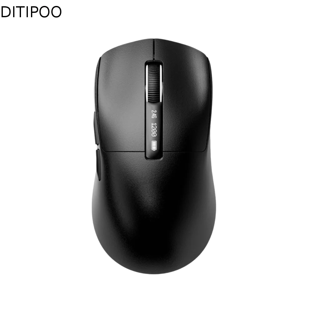 Mini Digital Display Wireless Mouse Ergonomic Rechargeable Gaming Mouse 12000 DPI Power Display 2.4G Bluetooth Mouse Office