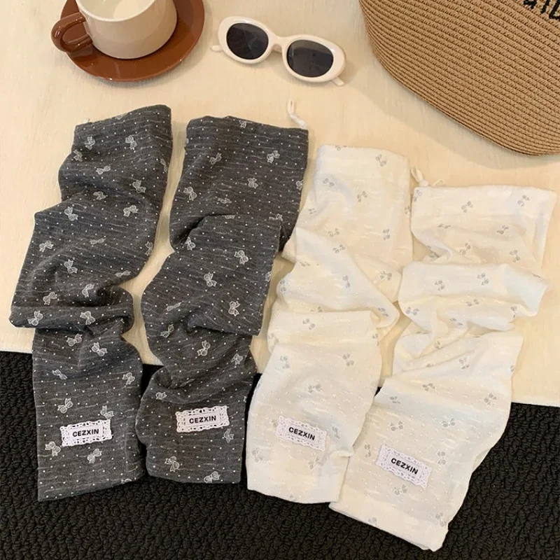 Yellow Style Floral Lace Sleeves Summer Ladies Sweet Cute Thin Sunscreen Sleeves Cycling Driving UV Resistant Sleeves - view 4